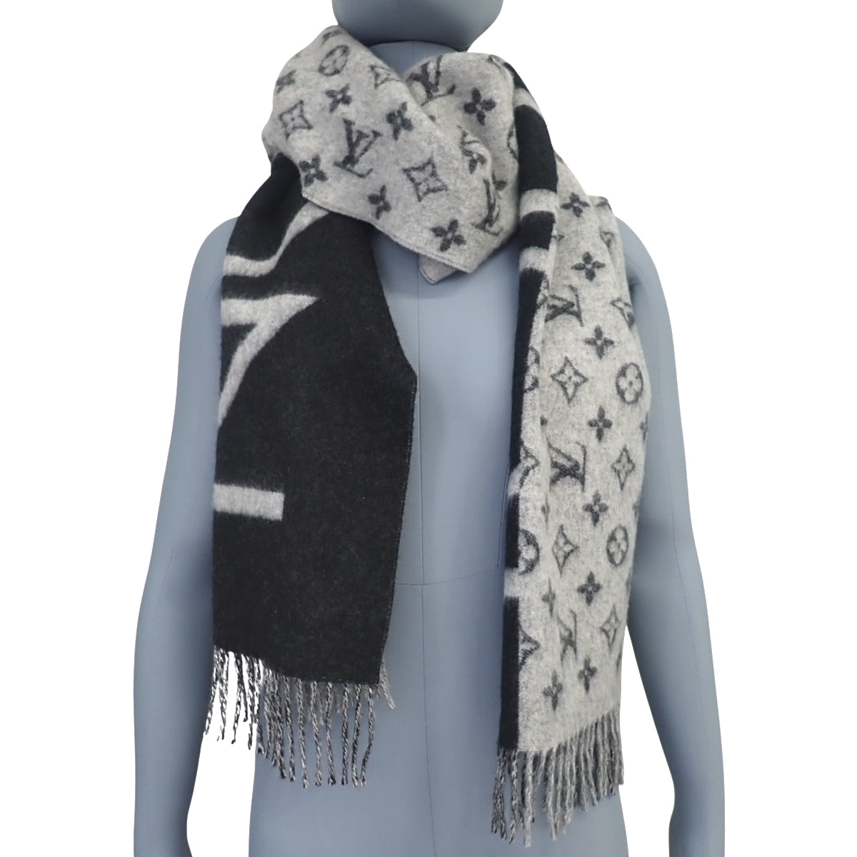 モノグラム マフラー LV スプリット ストール カシミヤ M70924