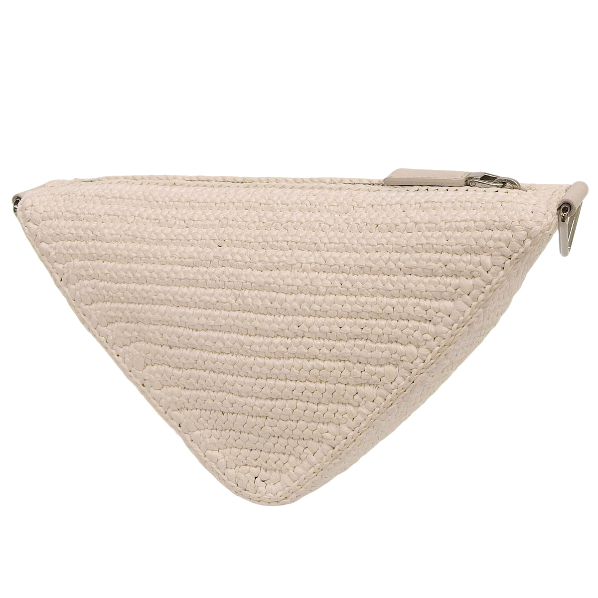 トライアングル バッグ ラフィア ホワイト 1BH190