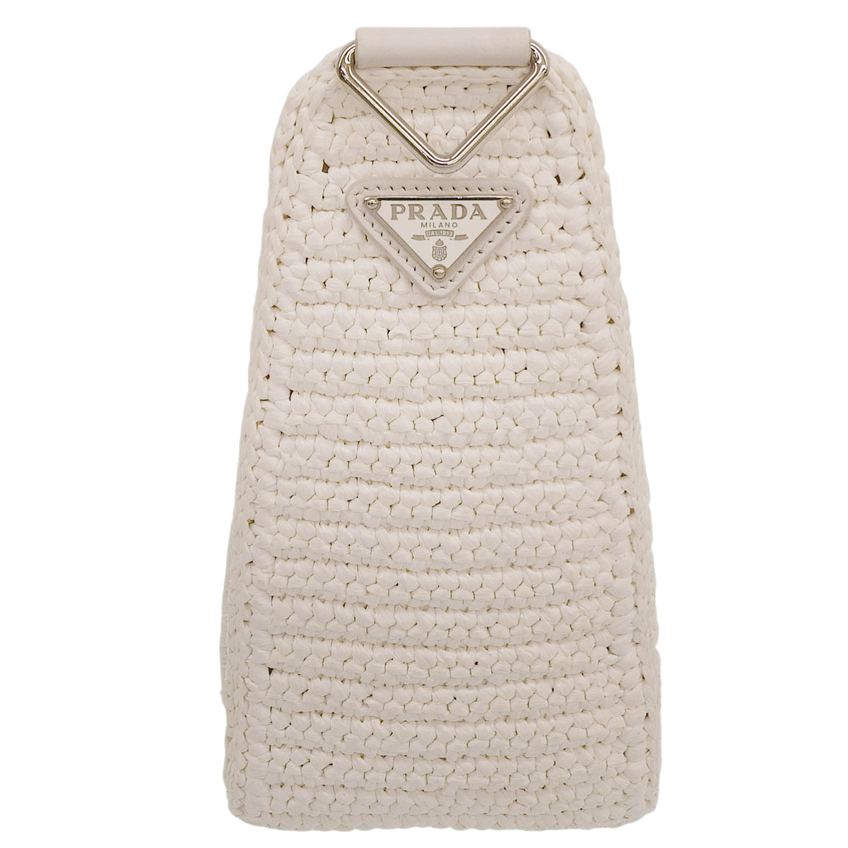 トライアングル バッグ ラフィア ホワイト 1BH190