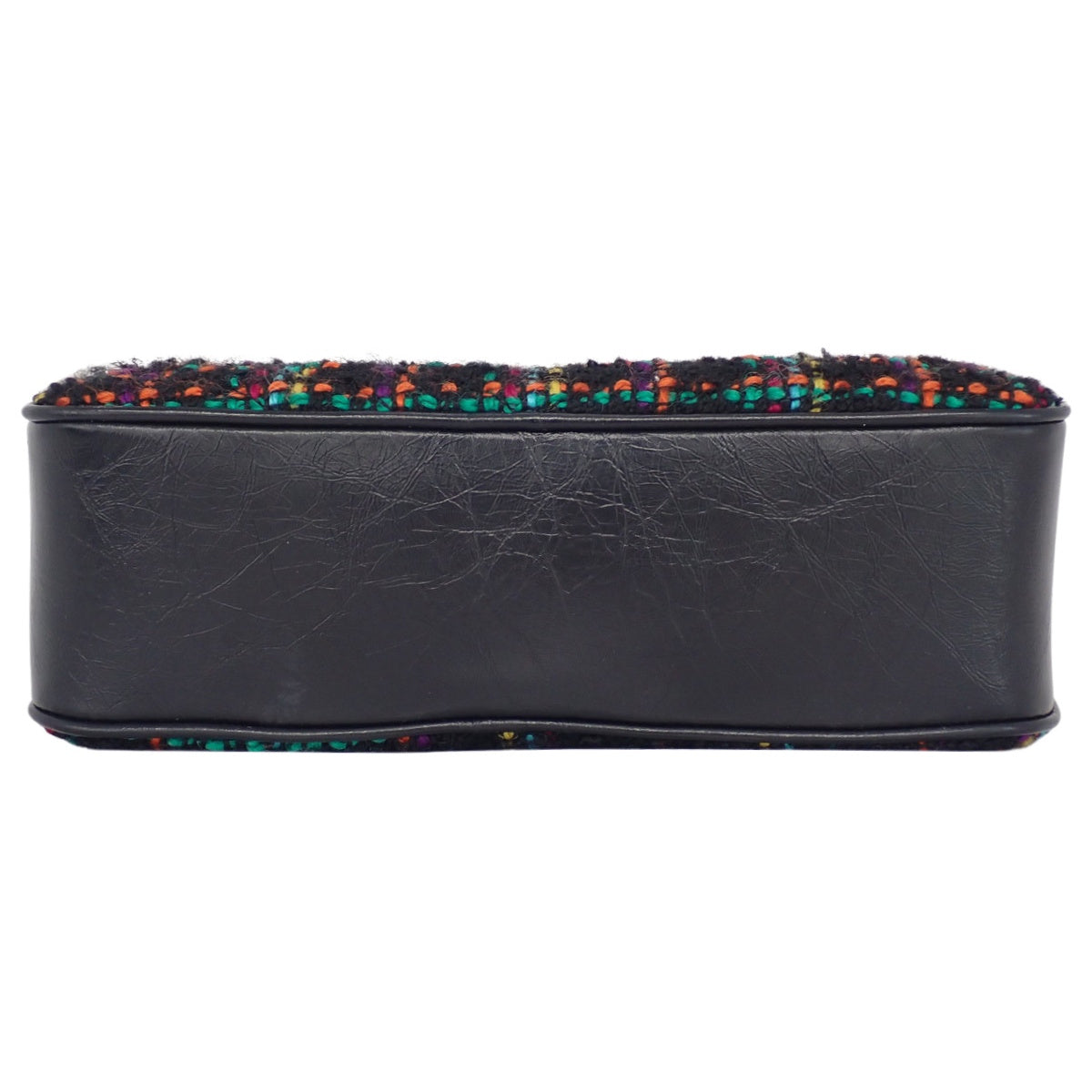 ルー カメラバッグ レザー ツイード ブラック マルチカラー