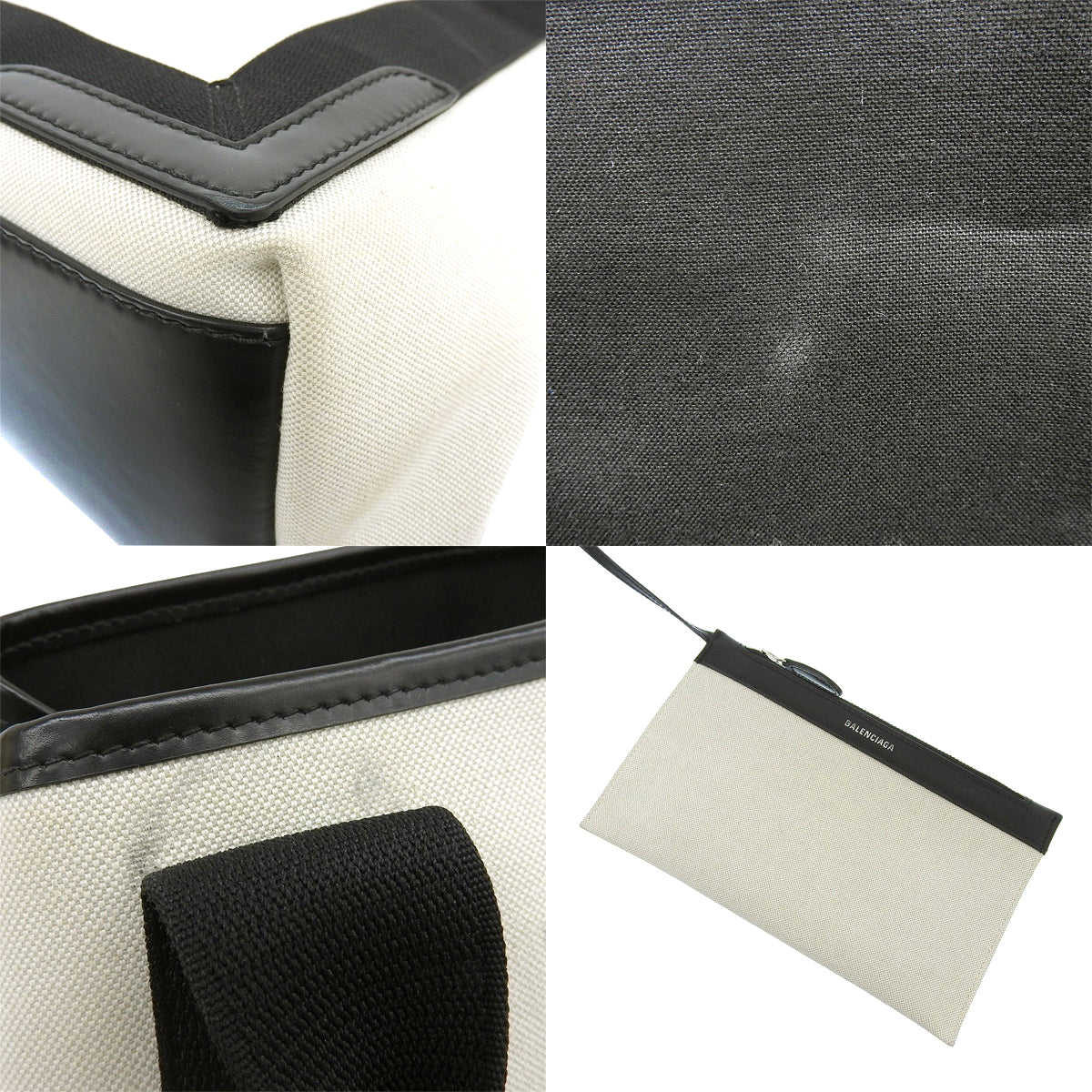 NAVY CABAS S ネイビーカバス コットンキャンバス Natural/Black 339933