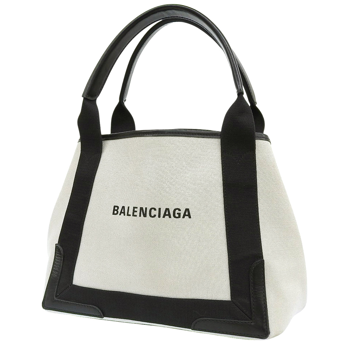 NAVY CABAS S Cotton Canvas Natural/Black 339933