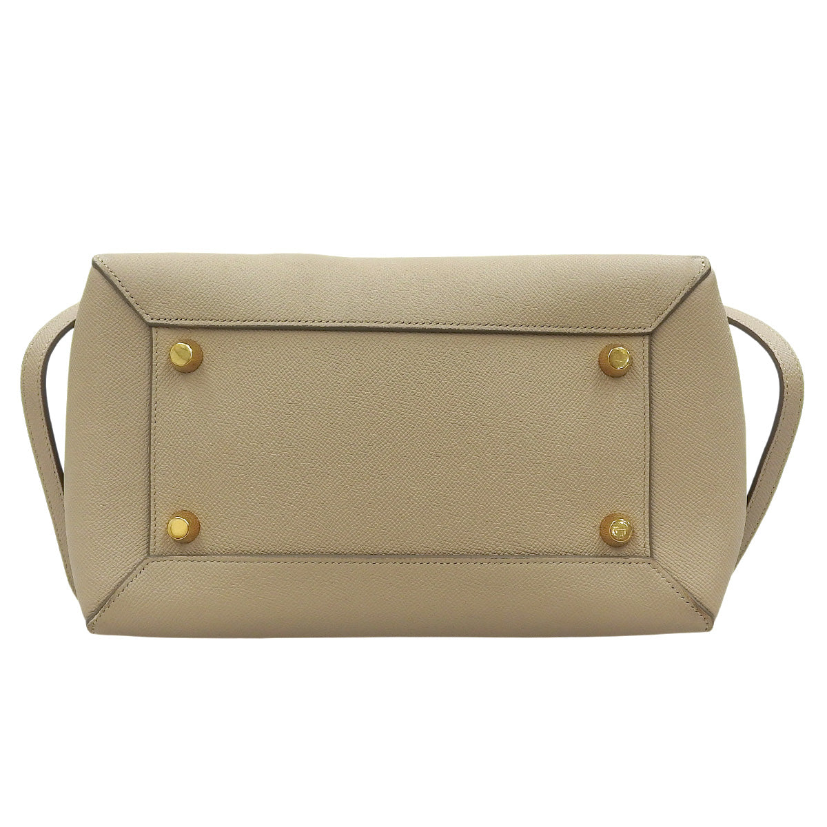 Mini leather belt bag in beige
