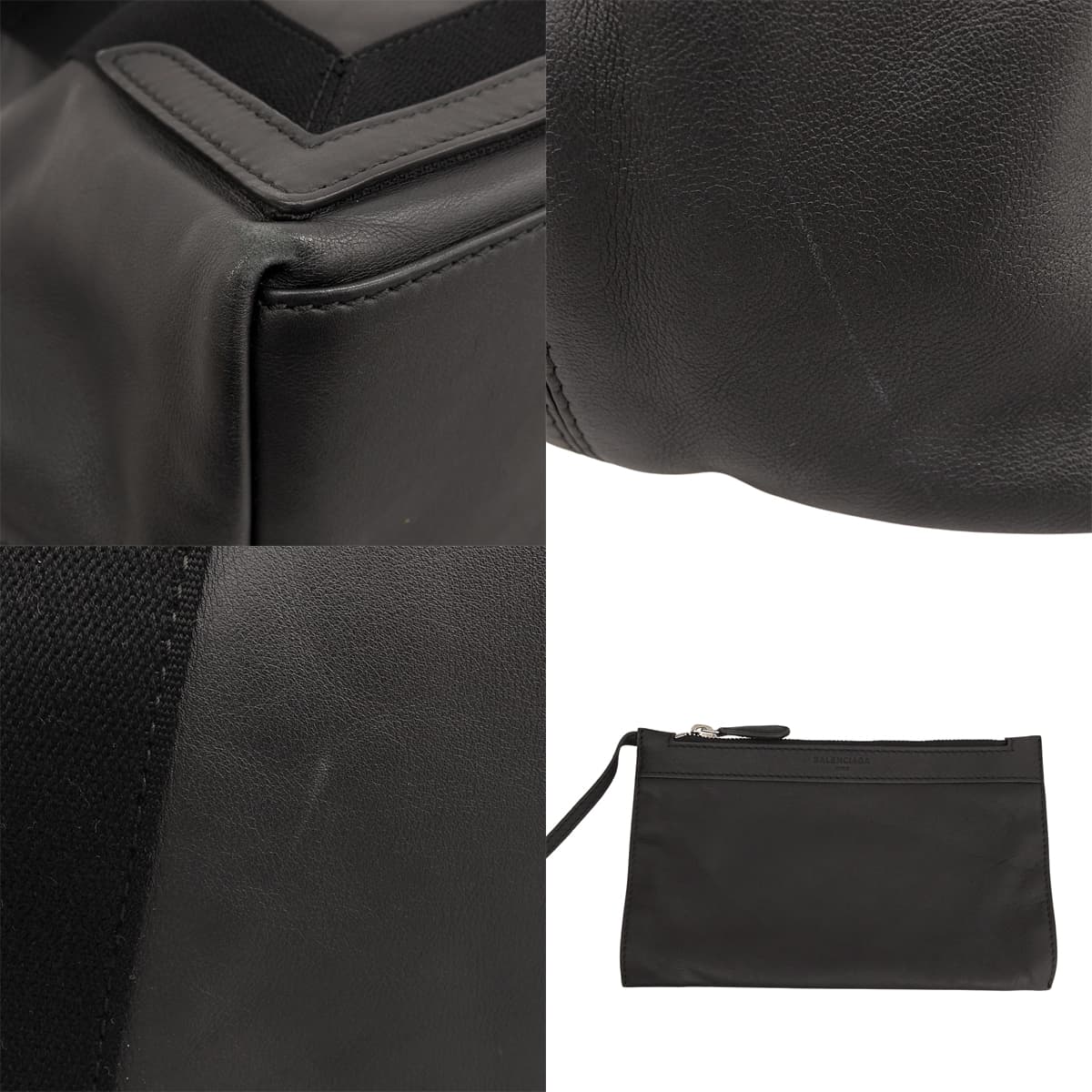 Navy Cabas S Leather Black 339933