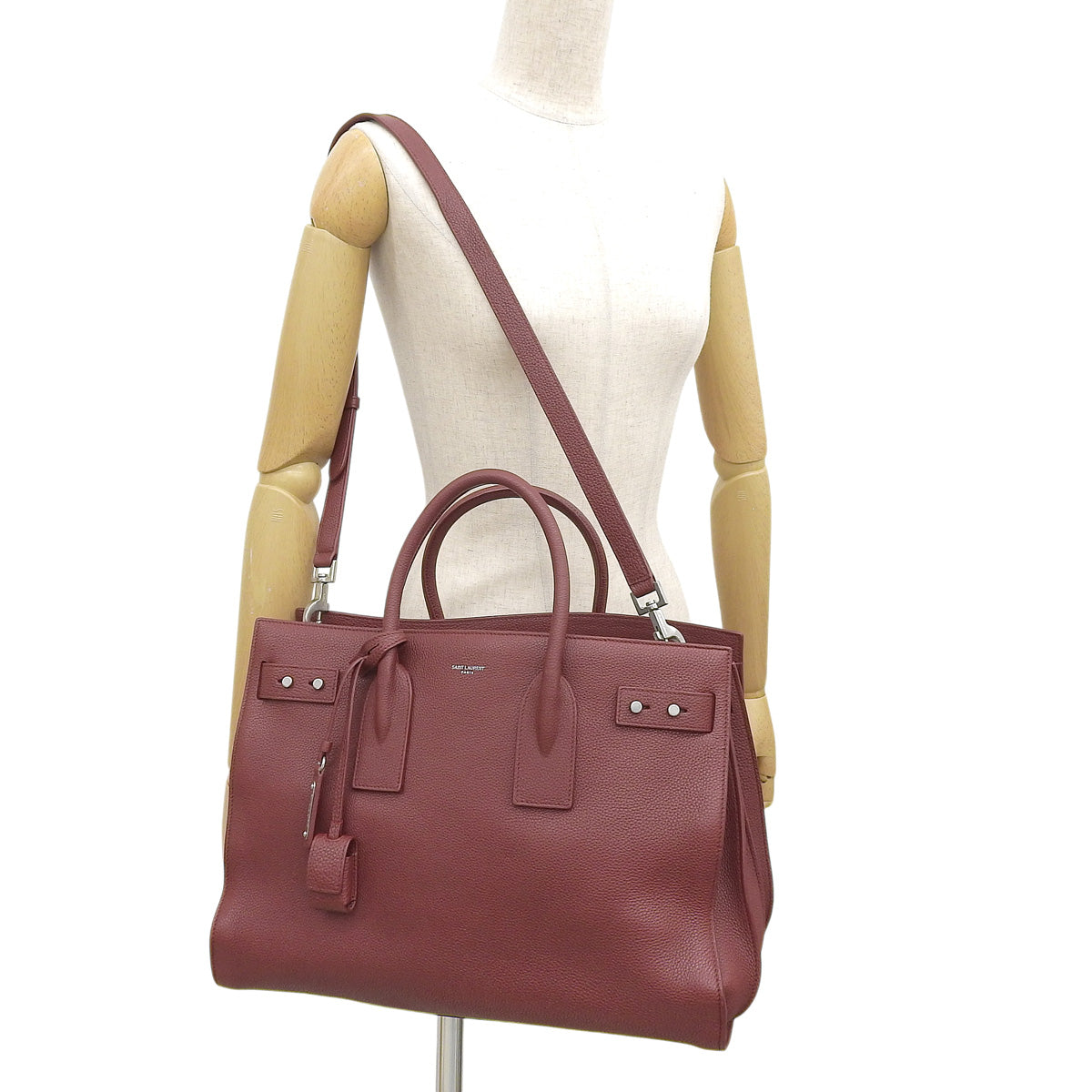 Sac de Jour 中号皮革波尔多色 464959