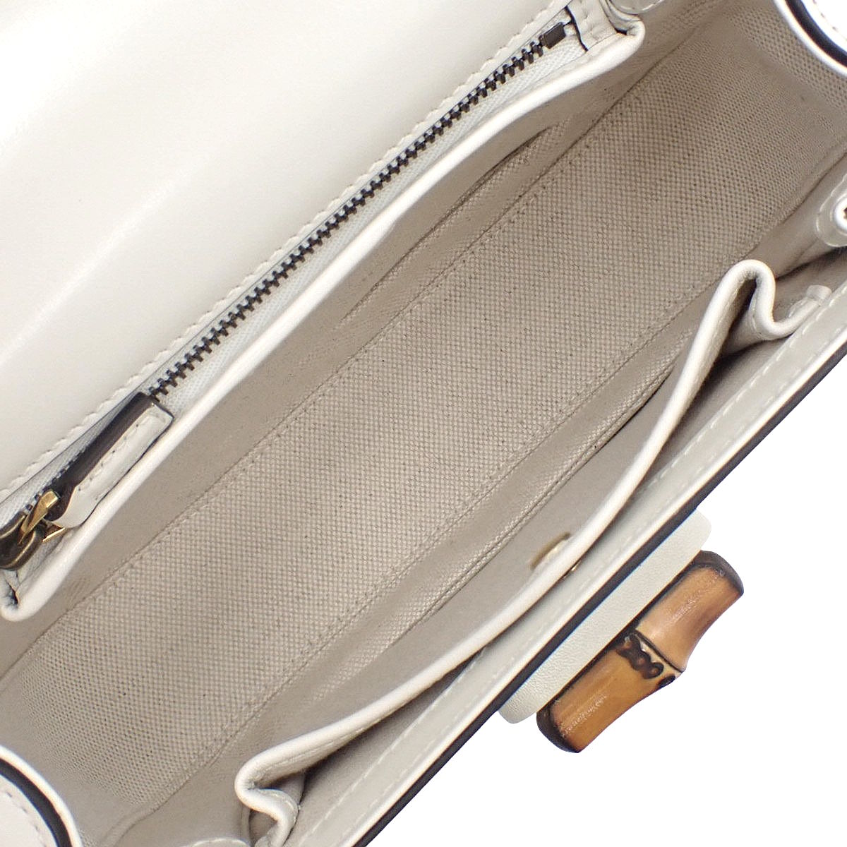 竹节2WAY包 小牛皮 白色