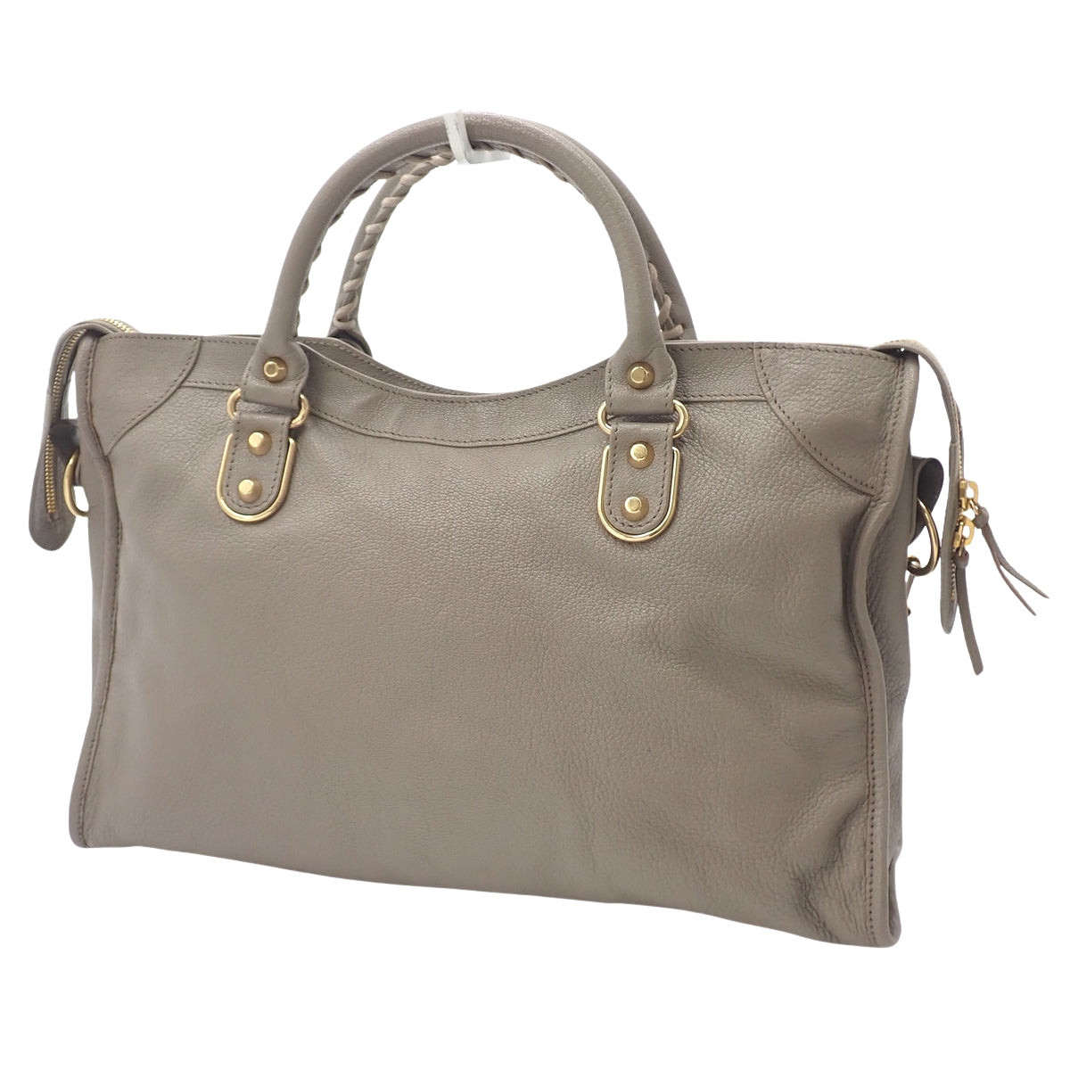 クラシック メタリック エッジ シティ レザー グレージュ 390154