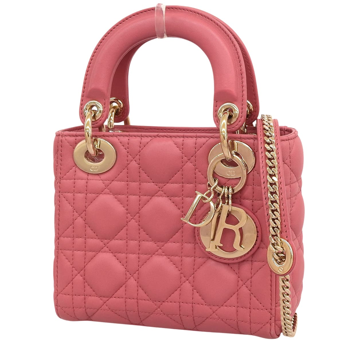 カナージュ Lady Dior レディディオール ミニ ラムスキン ピンク