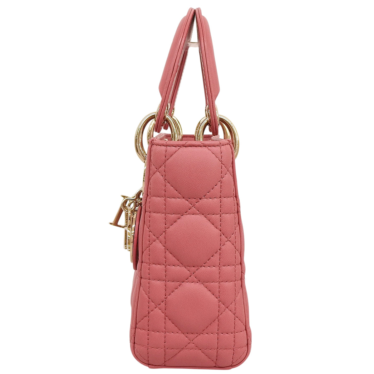 Cannage Lady Dior 迷你小羊皮粉色