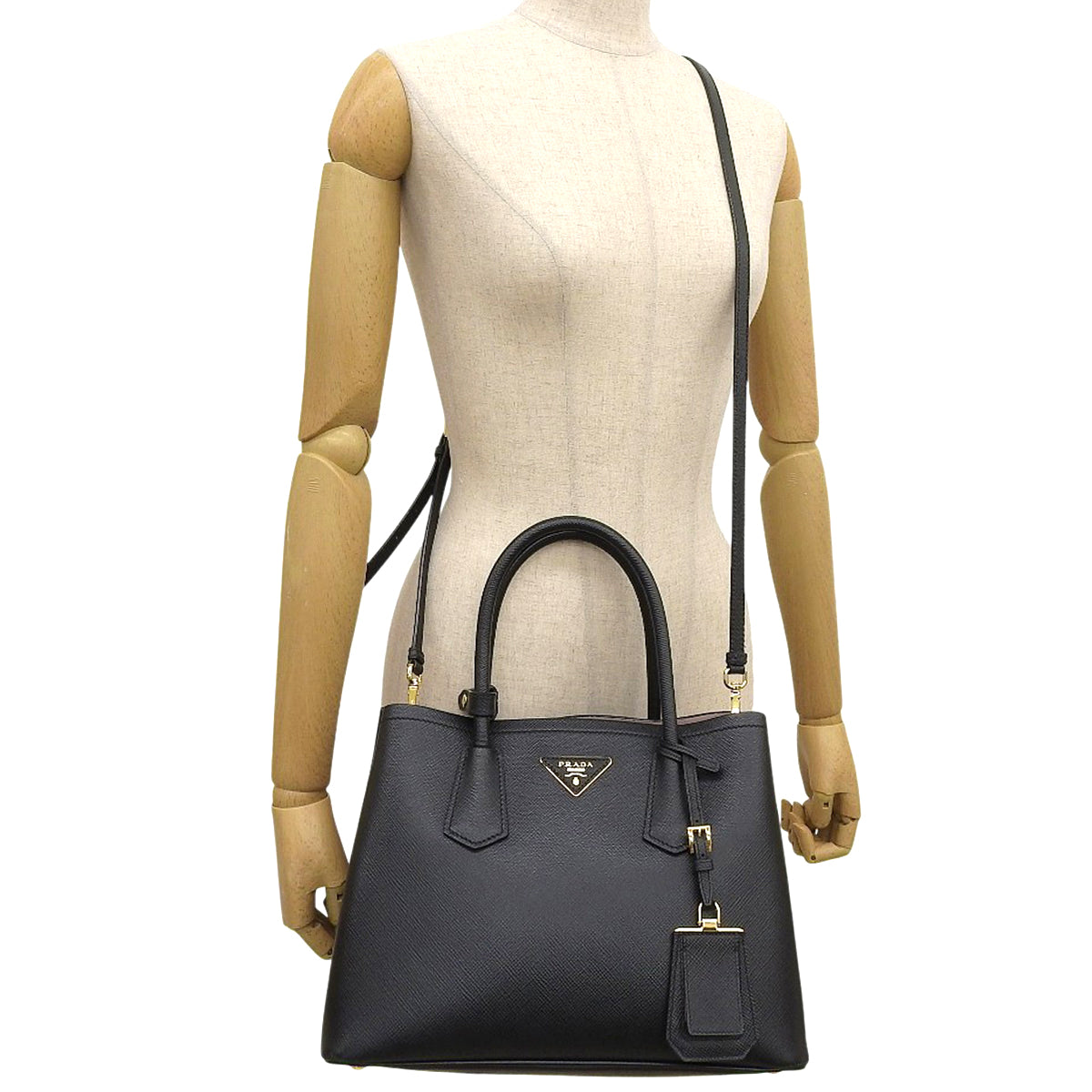 Medium double bag in Saffiano leather 1BG887