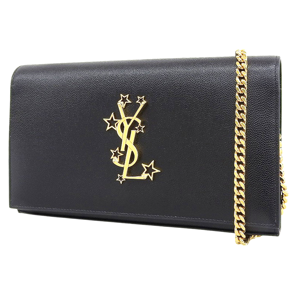 チェーンウォレット レザー ブラック 447933