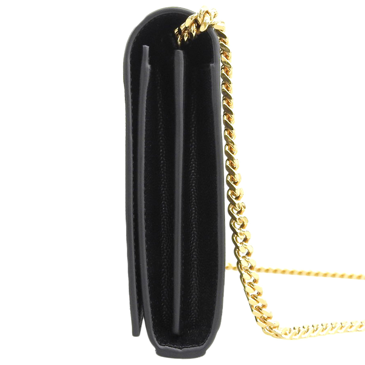 チェーンウォレット レザー ブラック 447933