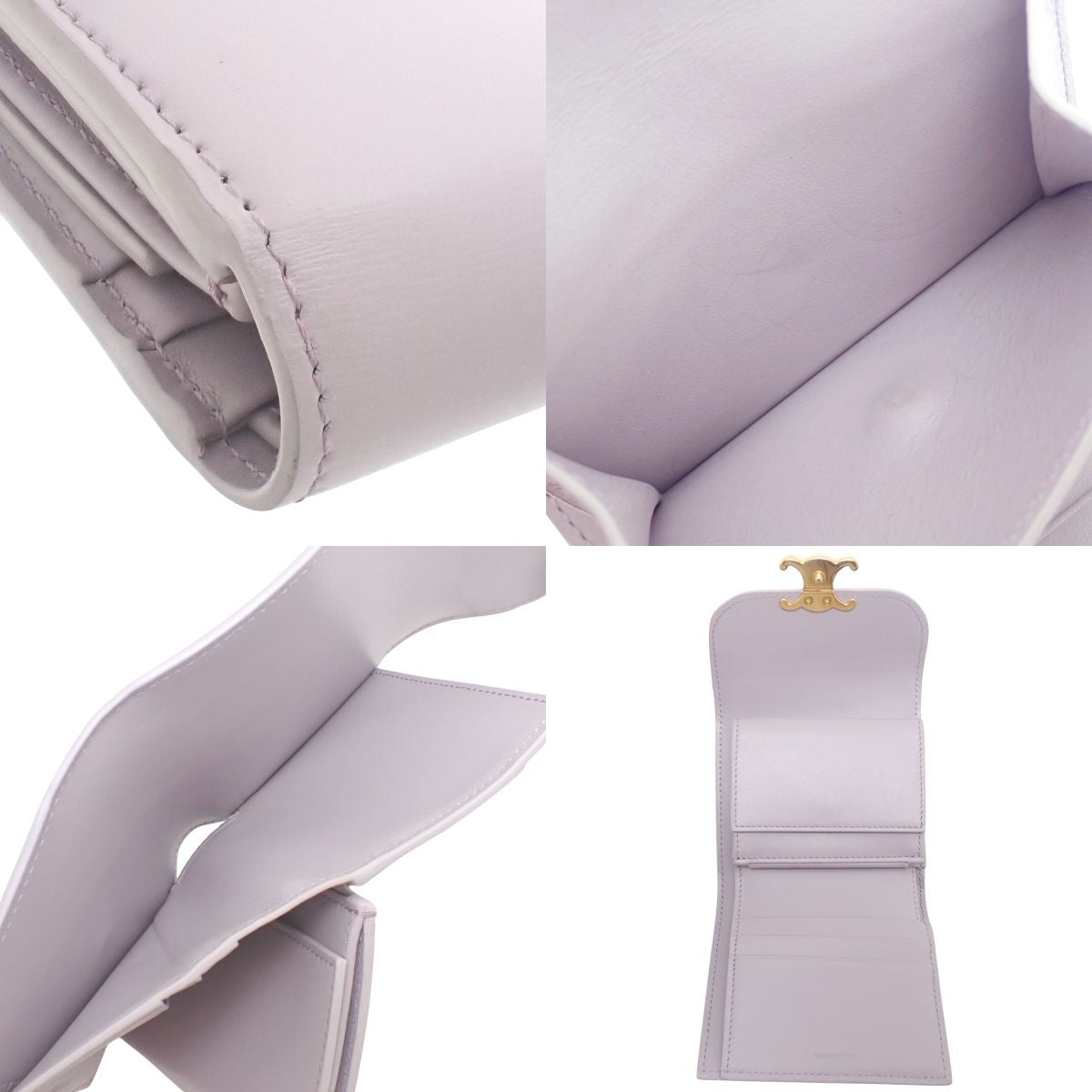 スモール ウォレット トリオンフ シャイニーカーフスキン パープル