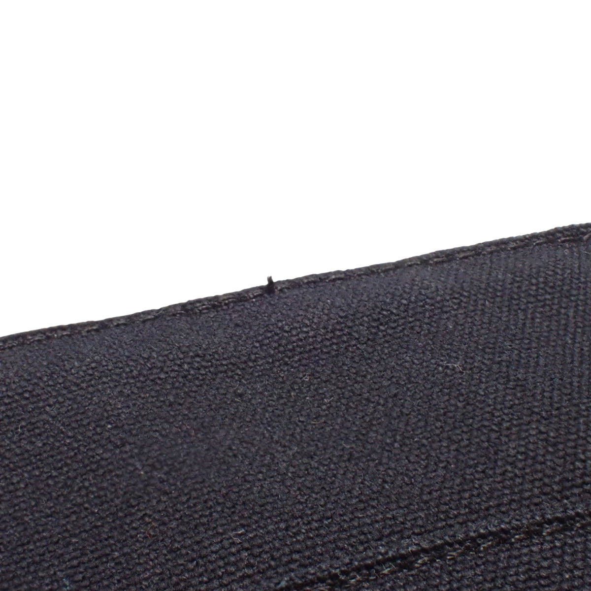 ボリードポーチ ミニ コットンキャンバス レザー パラジウム金具 ブラック