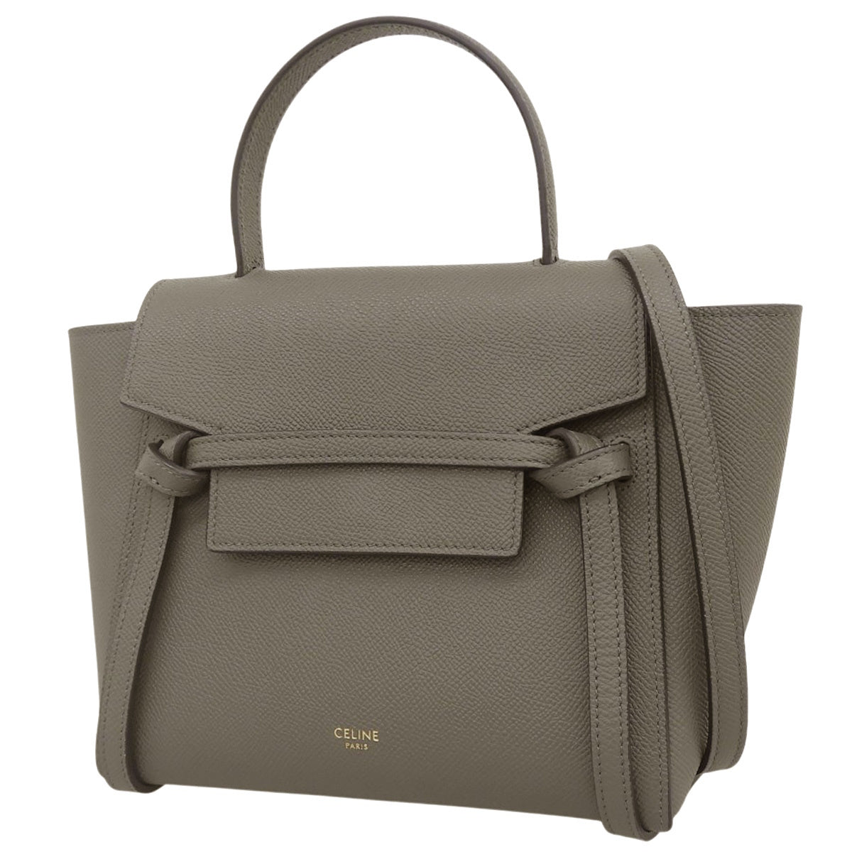 ベルトバッグ ナノ グレインカーフレザー グレー