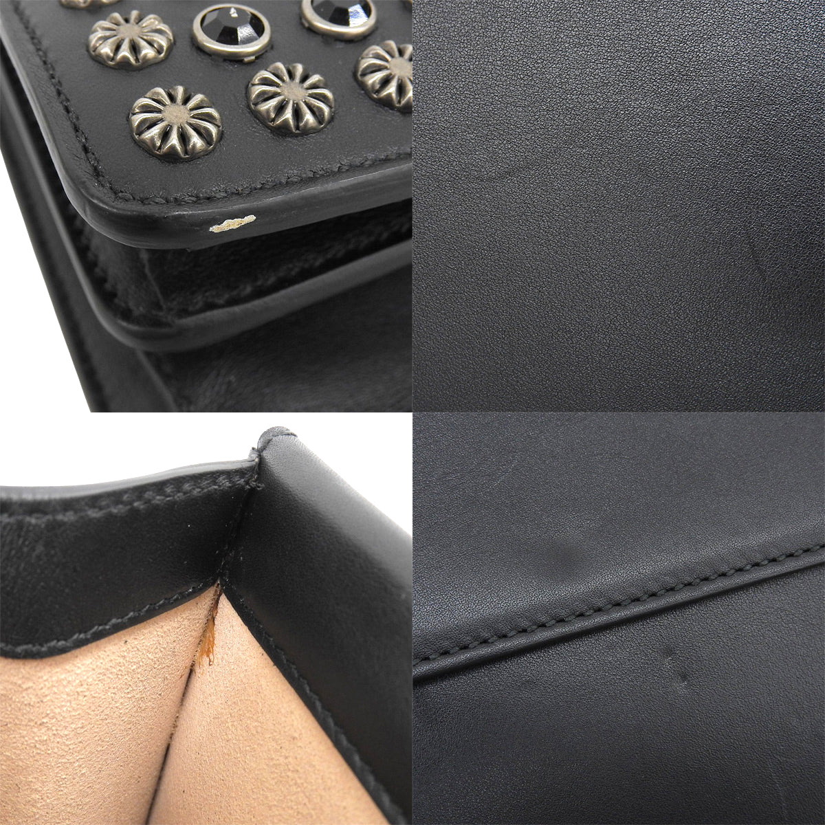 ディオニュソス スモールショルダーバッグ レザー ブラック 400249