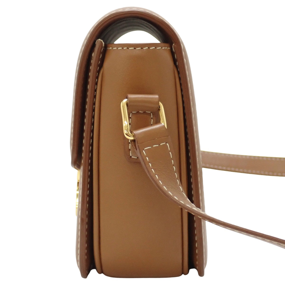 TEEN TRIOMPHE BAG IN CALFSKIN AND TRIOMPHE CANVAS BROWN BEIGE RED