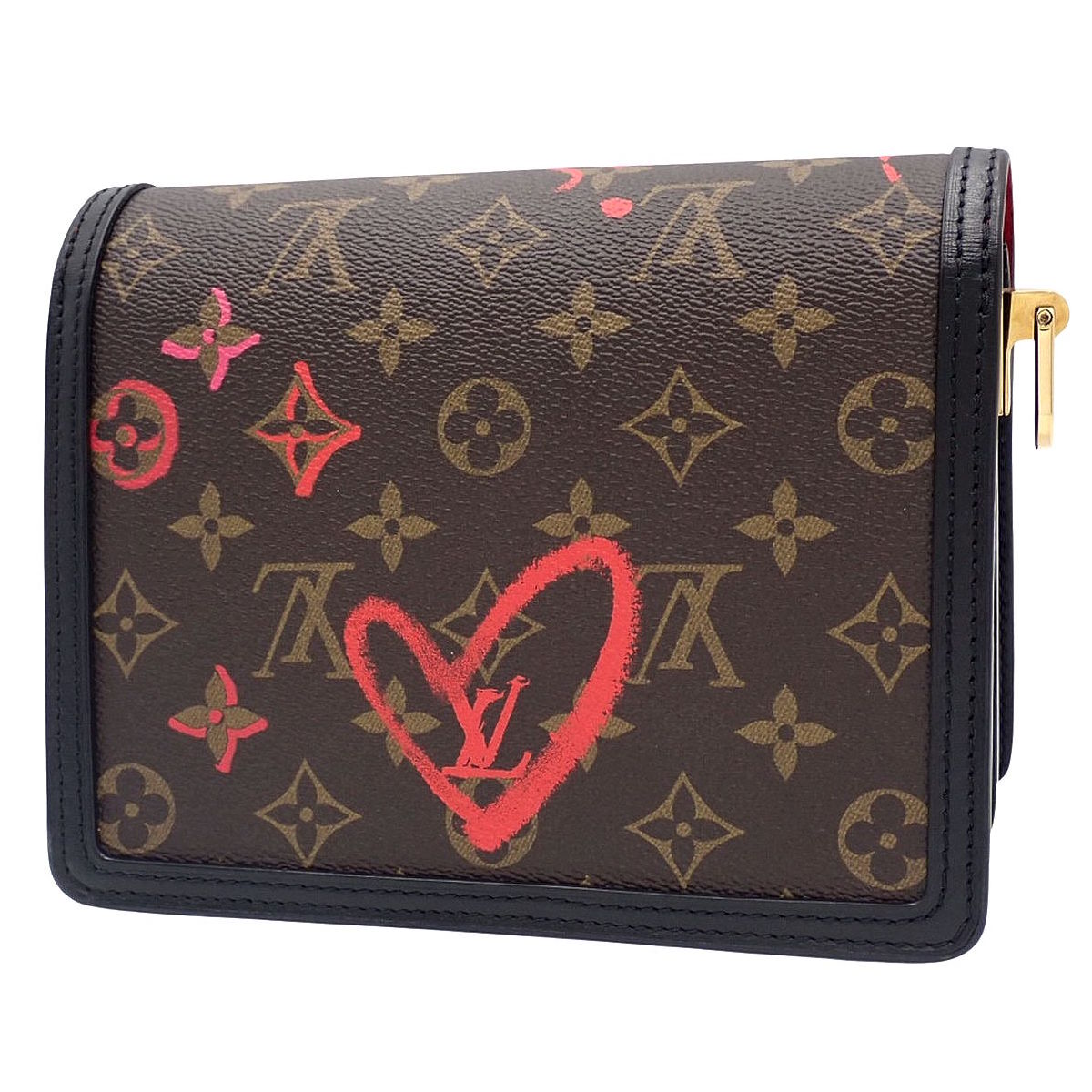 モノグラム ドーフィーヌMINI フォールインラブ ブラウン ブラック レッド ピンク M45889