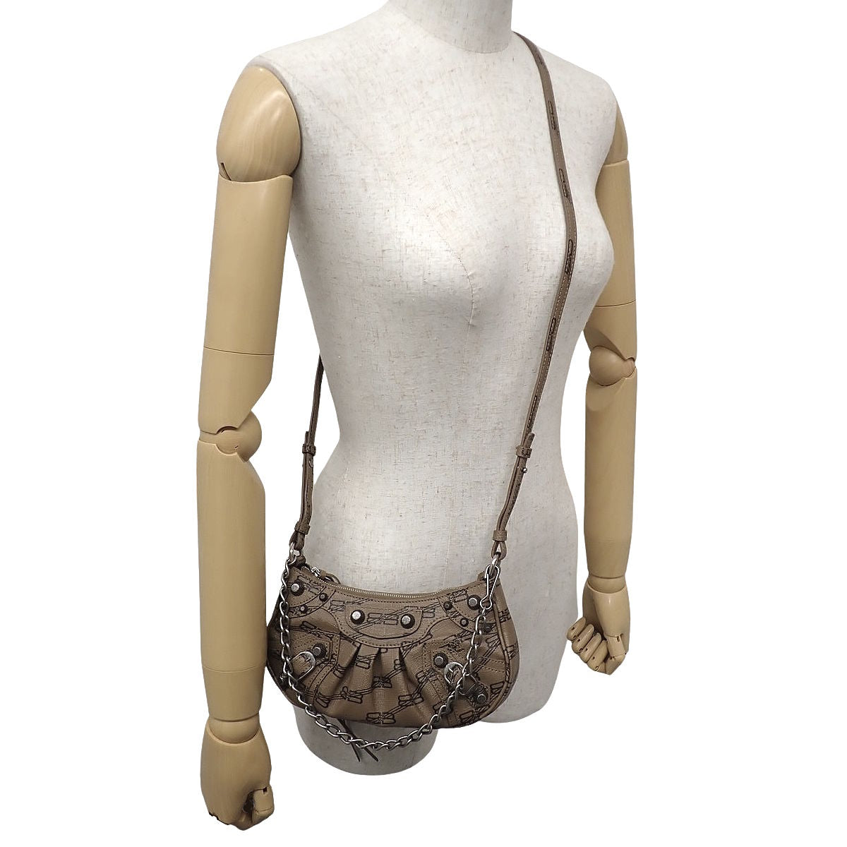 ル・カゴール ミニ レザー ブラウン 695814