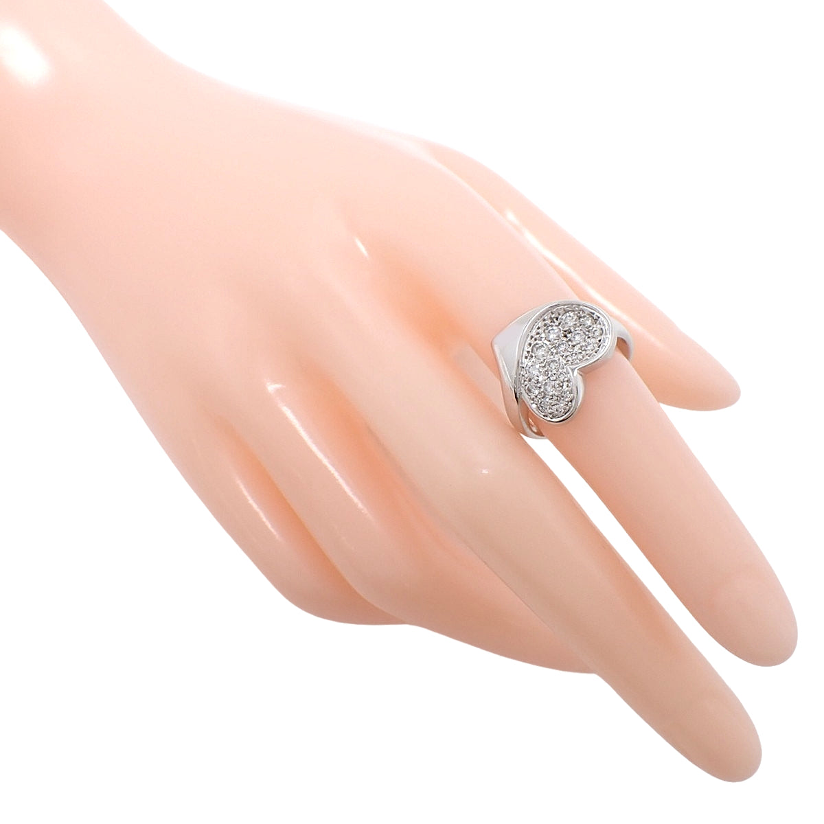 ハートリング ダイヤモンド D0.50 ホワイトゴールド K18WG 12(52)号 8.6g