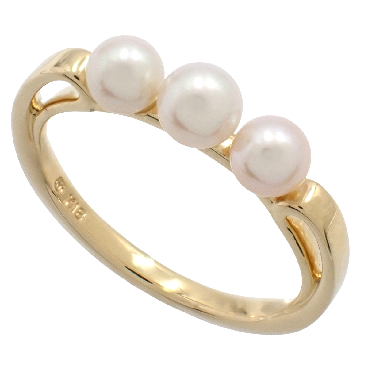 パール リング アコヤパール イエローゴールド K18YG 10(50)号 2.5g