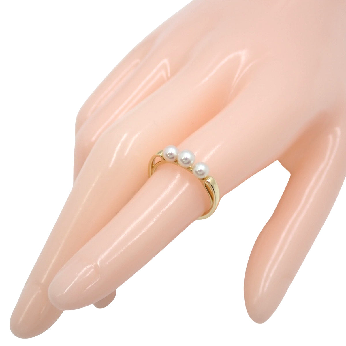 パール リング アコヤパール イエローゴールド K18YG 10(50)号 2.5g