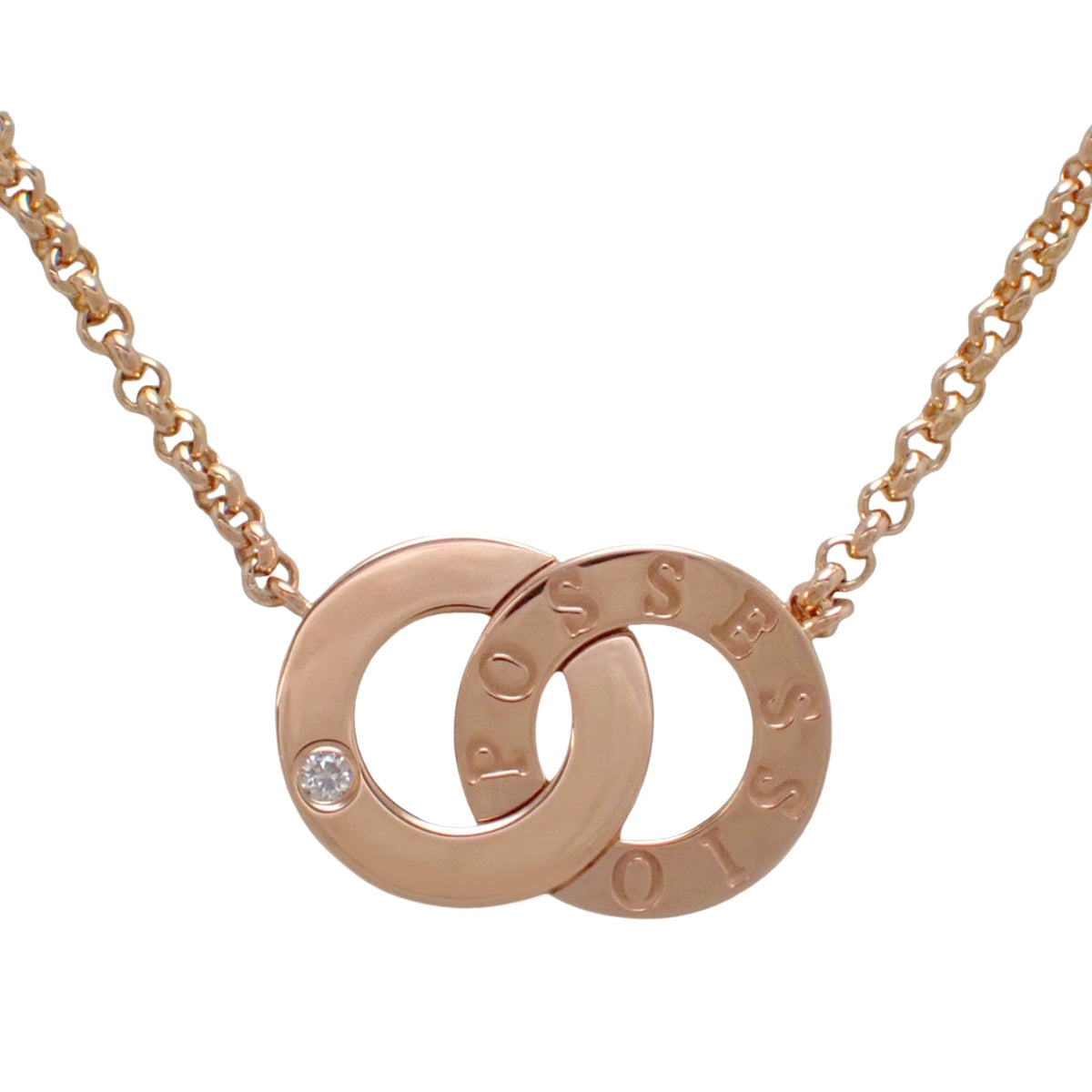 ポセション ネックレス ダイヤモンド ピンクゴールド K18PG 10.8g