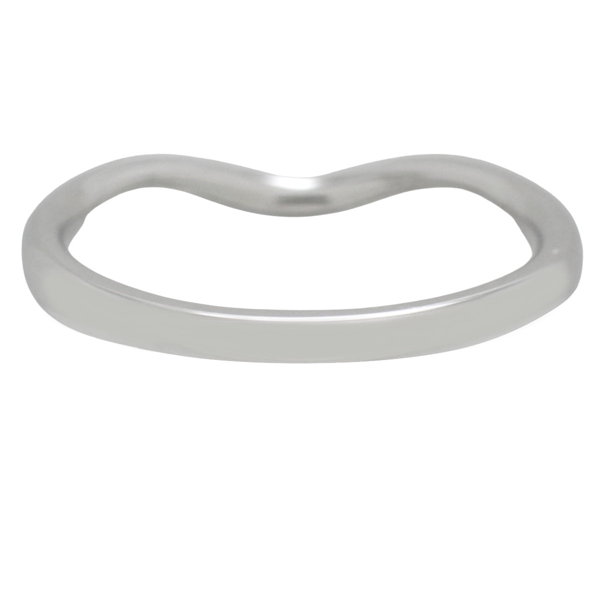 Curved Band Ring Diamond Platinum Pt950 3.0g