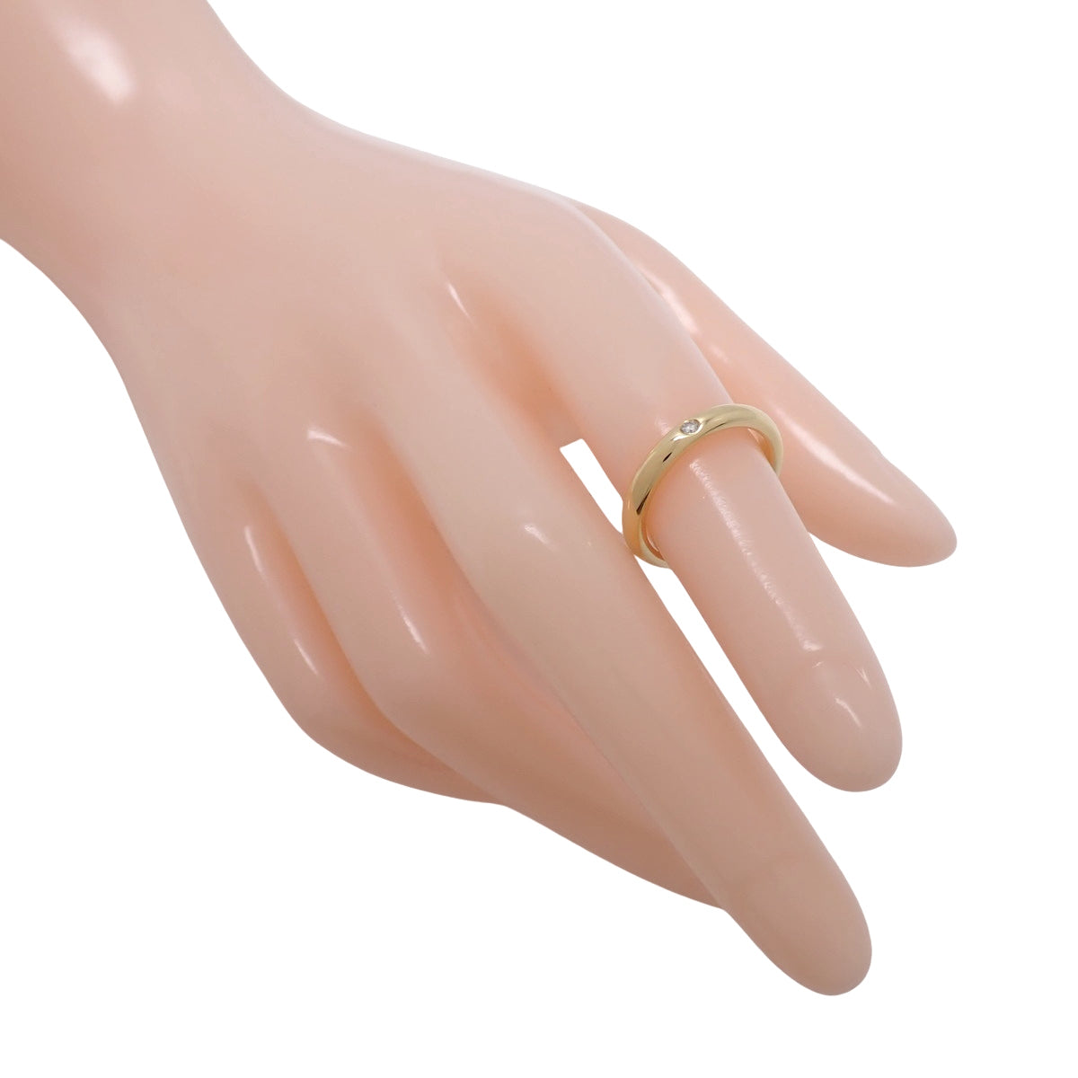 バンドリング ダイヤモンド イエローゴールド K18YG 3.9g 1PD