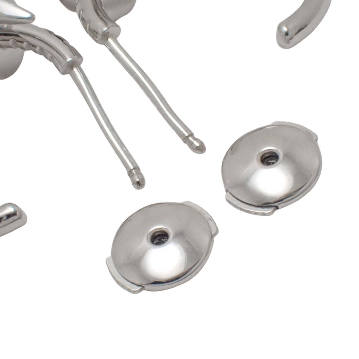 ジュスト アン クル フープ イヤリング スモールモデル ホワイトゴールド K18WG 5.4g