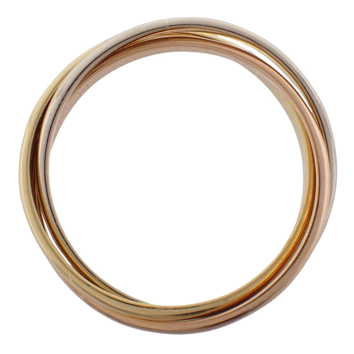 les must de Cartier トリニティ リング イエローゴールド K18 YG PG WG 3.1g
