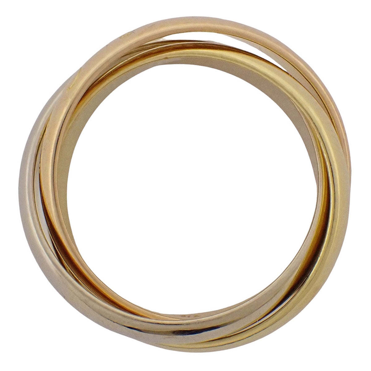 les must de Cartier Trinity Ring K18YG K18PG K18WG 7.1g