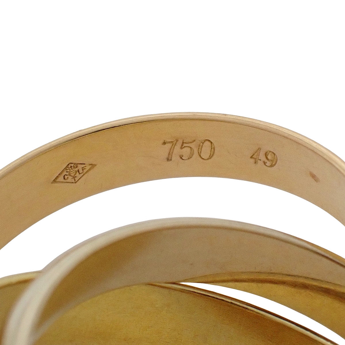 les must de Cartier Trinity Ring K18YG K18PG K18WG 7.1g