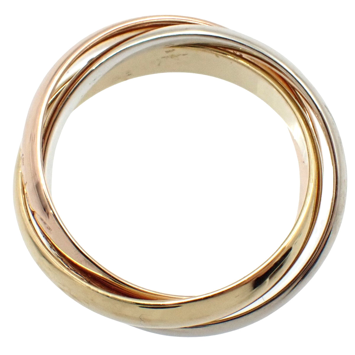 les must de Cartier Trinity Ring Yellow Gold K18YG White Gold K18WG Pink Gold K18PG 47 6.0g