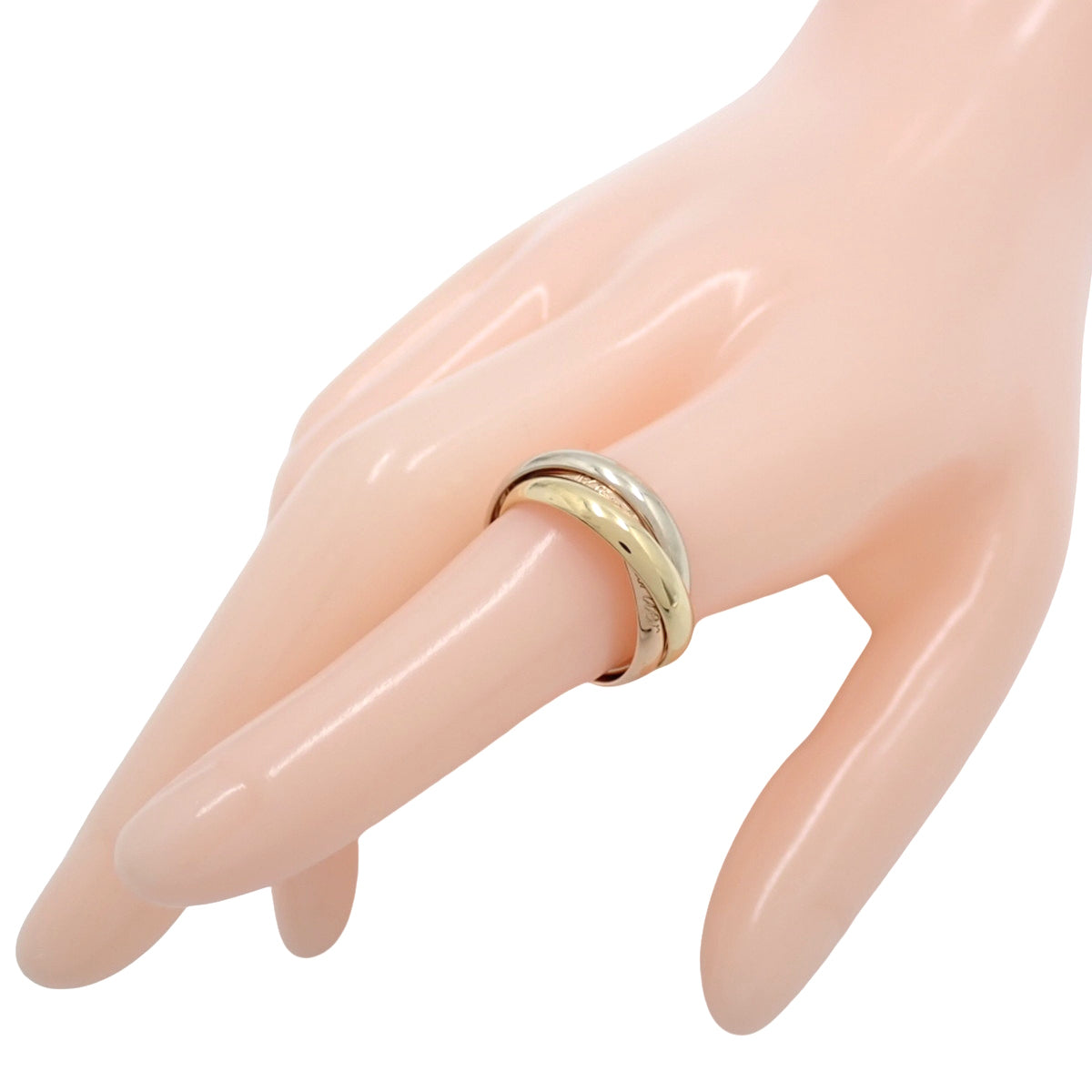 les must de Cartier トリニティ リング イエローゴールド K18YG ホワイトゴールド K18WG ピンクゴールド K18PG 54 8.3g