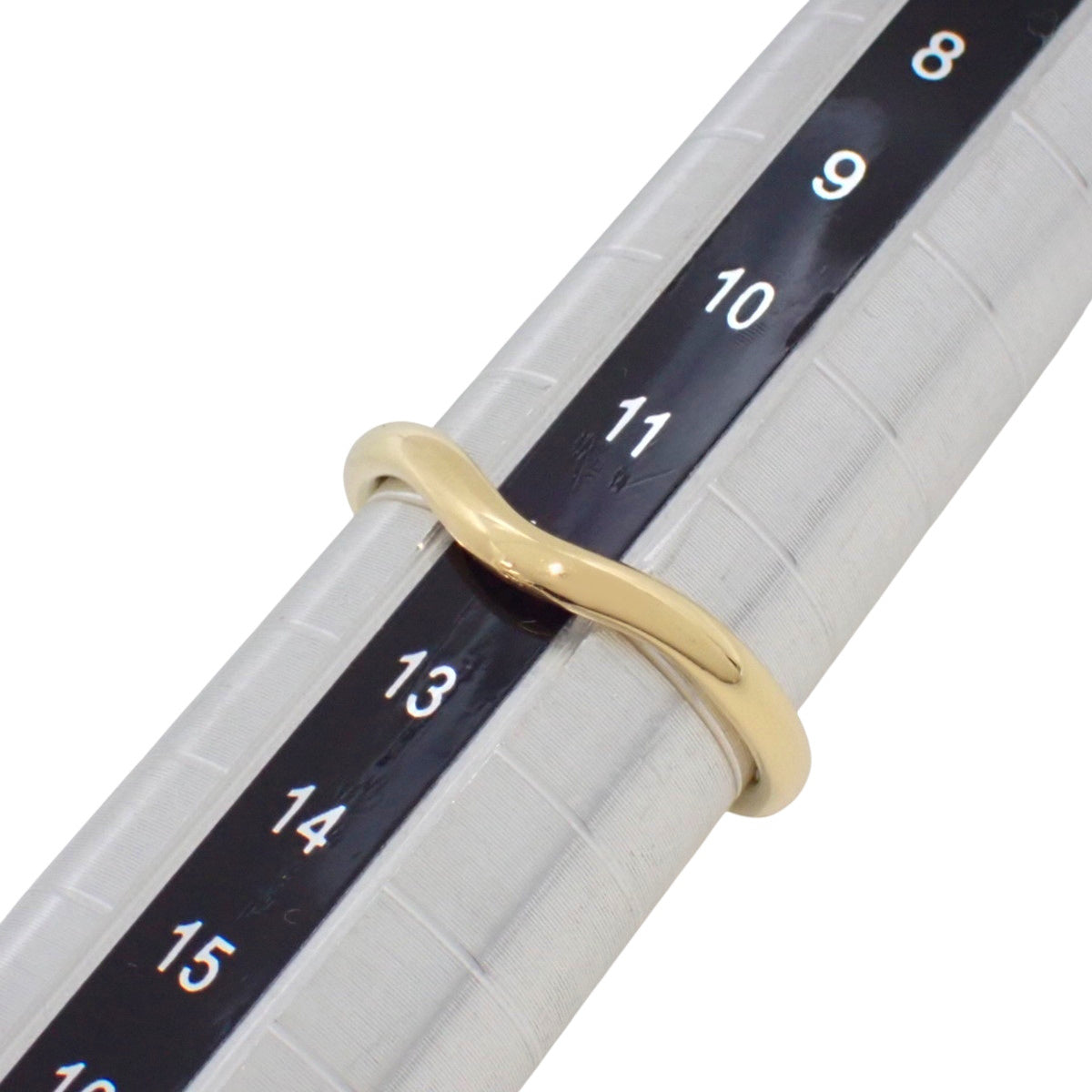 Curved Band Ring, Yellow Gold K18YG, 2.5g
