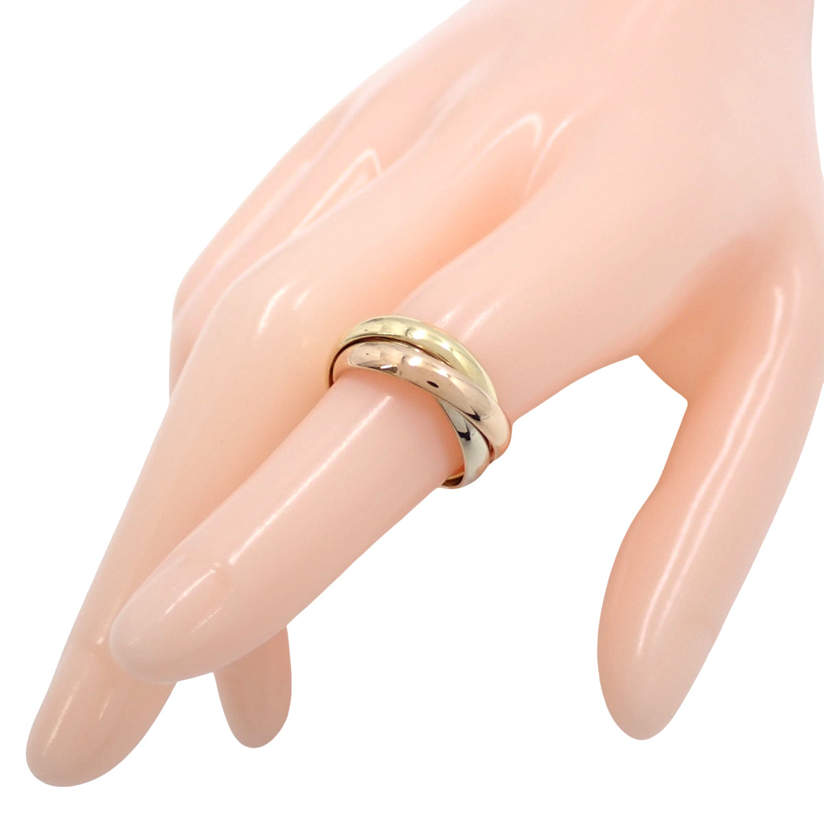les must de Cartier トリニティ リング イエローゴールド K18YG ホワイトゴールド K18WG ピンクゴールド K18PG 50 7.1g