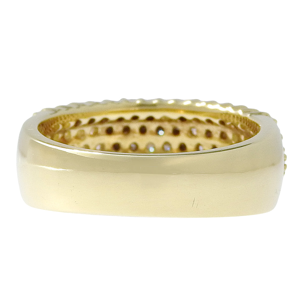 Diamond Ring D1.00 Yellow Gold K18YG Size 11.5 (US 5.75) 7.8g