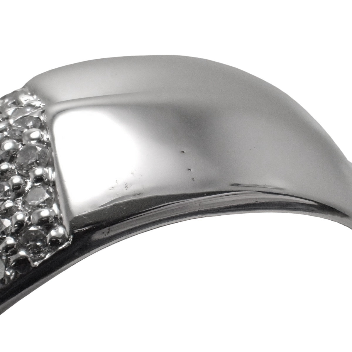 Cross Diamond Ring D1.90 White Gold K18WG Size 12.5 (US 6.5) 14.5g