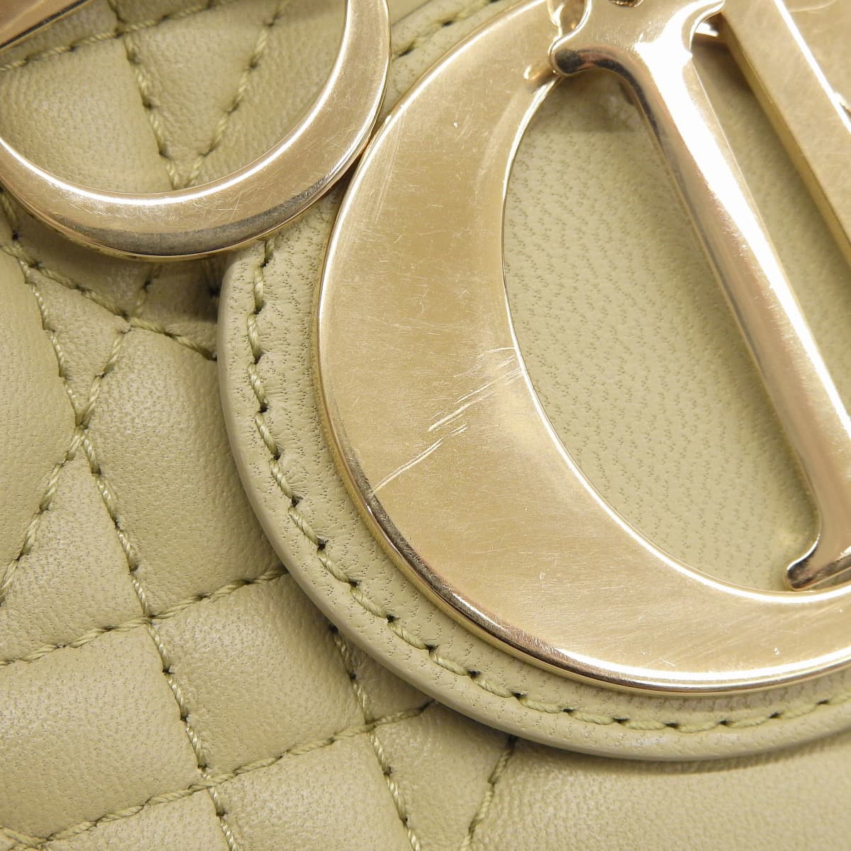 カナージュ レディディオール スモール レザー グリーン