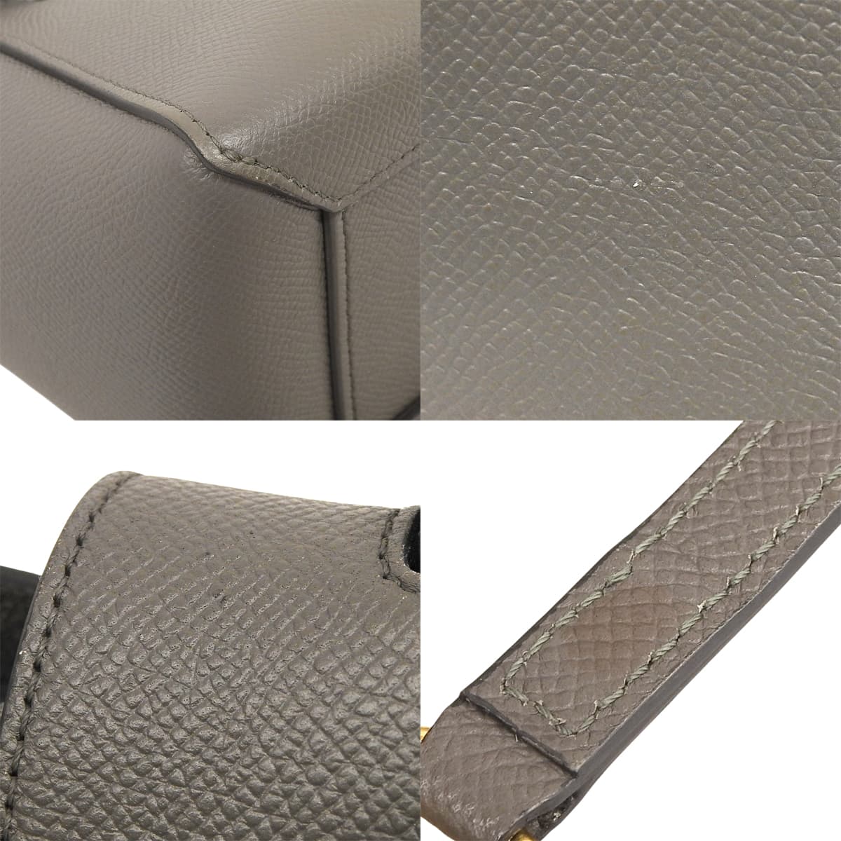 ベルトバッグ ナノ グレインカーフレザー グレー