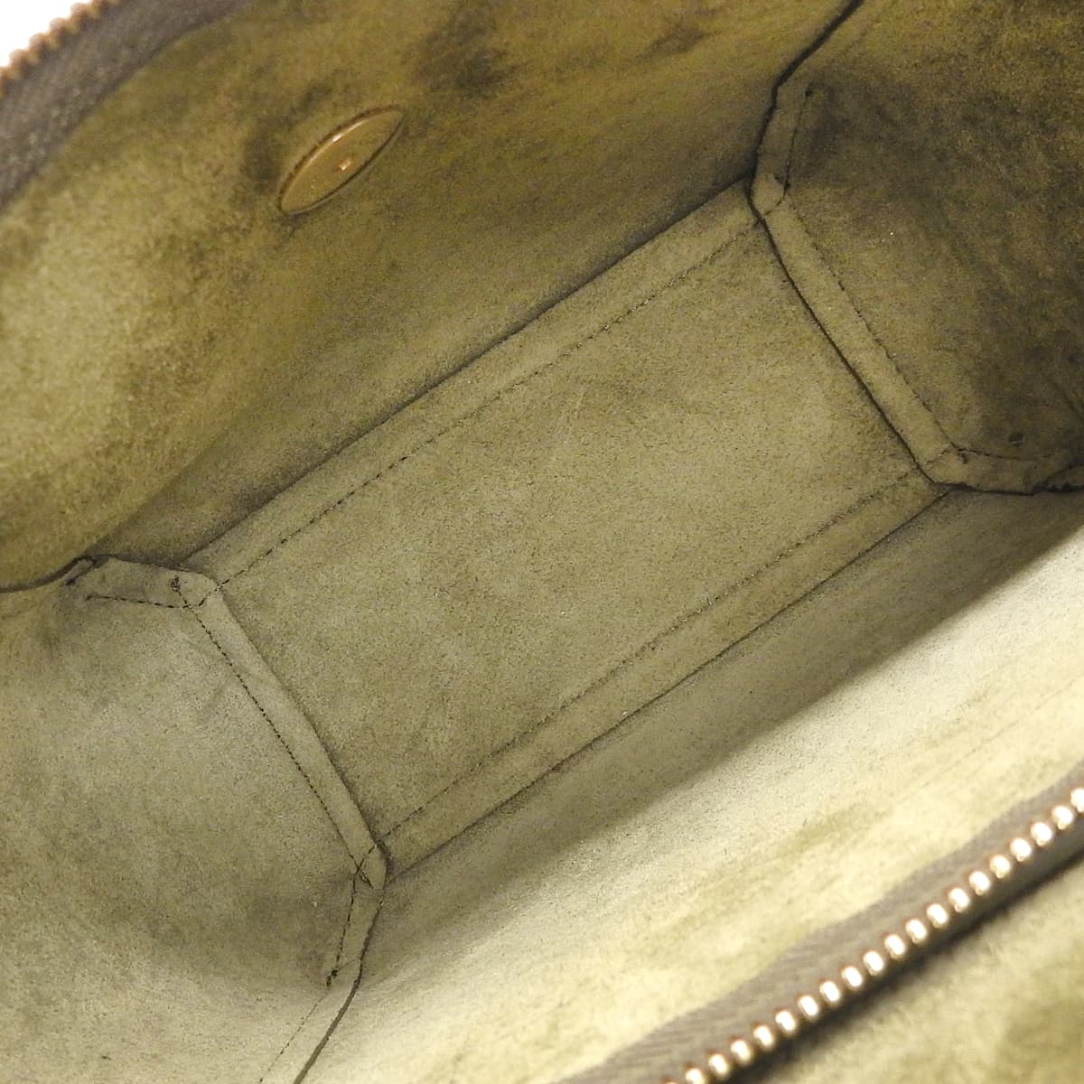 Nano belt bag in grained calfskin leather in khaki