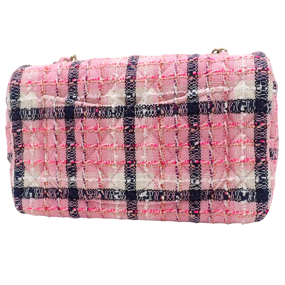 ココマーク チェーンショルダーバッグ ツイード ピンク マトラッセ20