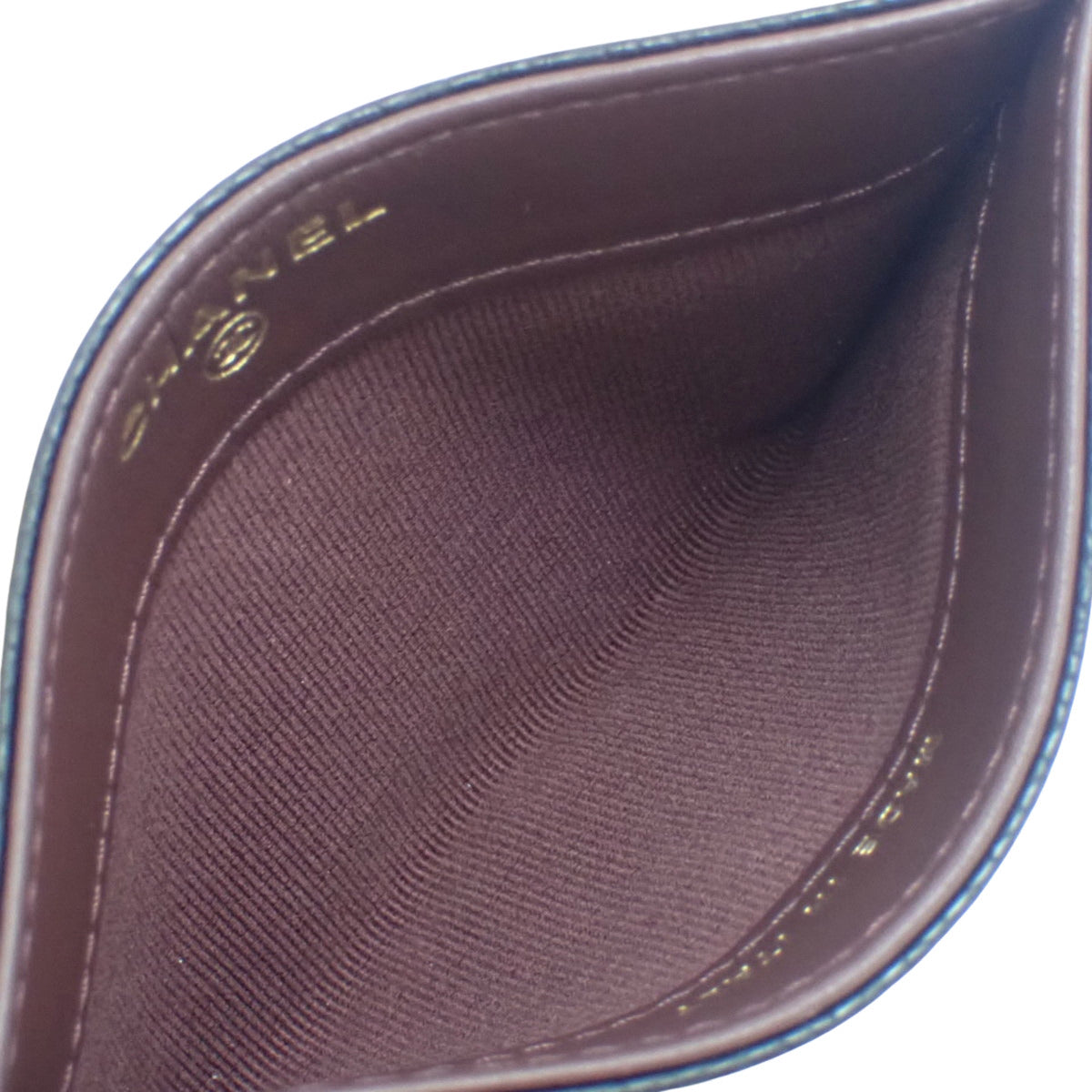 Matelasse Coco Mark Classic Card Case in Caviar Leather, Black, AP0213