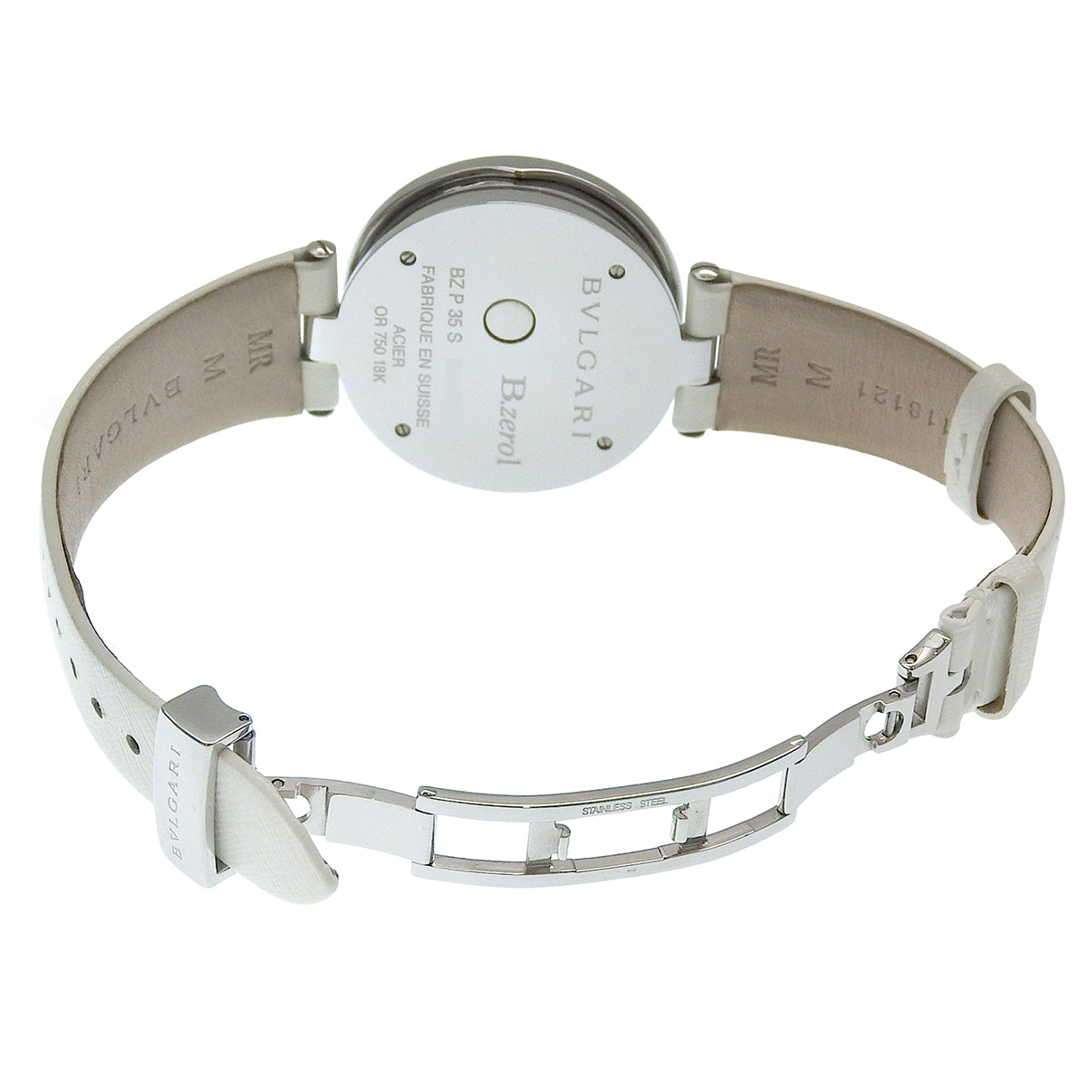 B.zero1 Collezione BZP35S PG/SS/Leather White Quartz Unisex