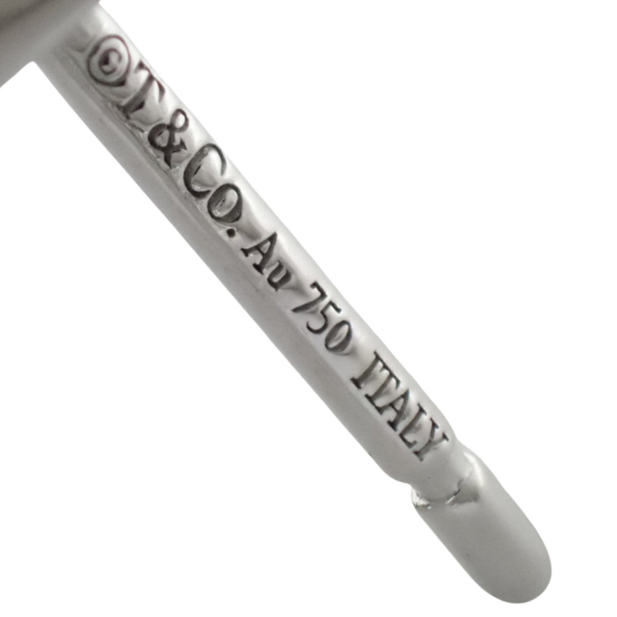 T ワン オープン フープ ピアス ダイヤモンド D0.24/0.24 ホワイトゴールド K18WG 8.3g