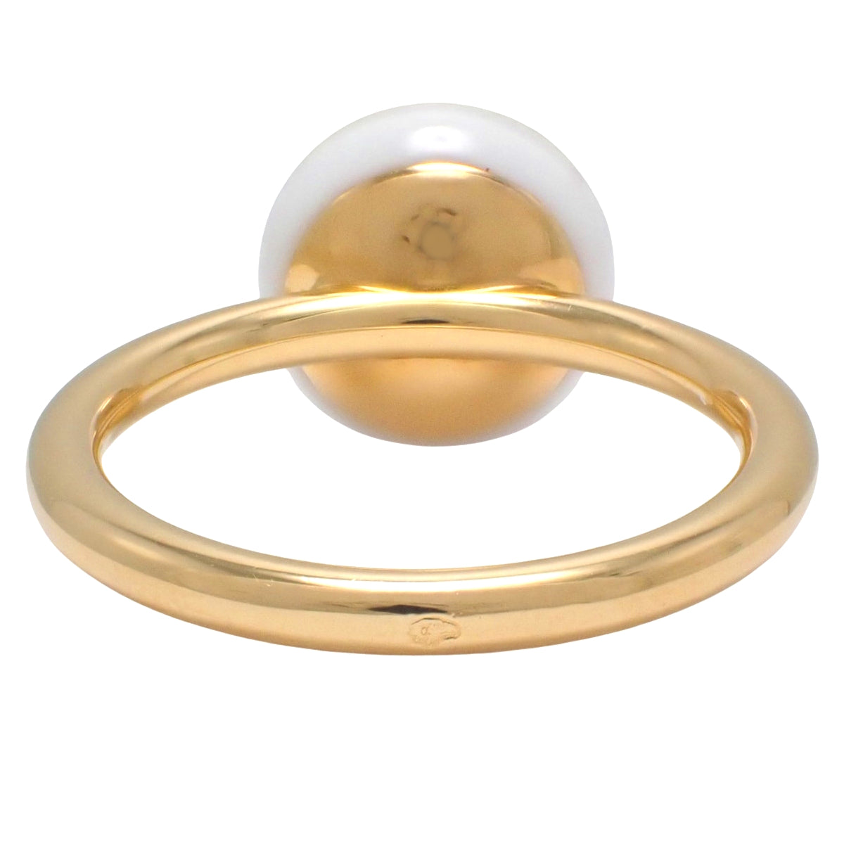 バーグ B ブロッサム リング ダイヤモンド/カルセドニー イエローゴールド K18YG 6.2g