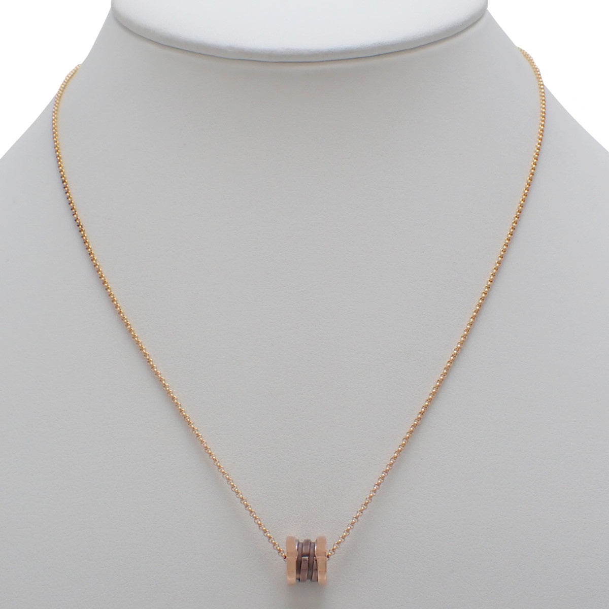 B.zero1 Necklace Pink Gold K18PG Bronze Ceramic 6.9g