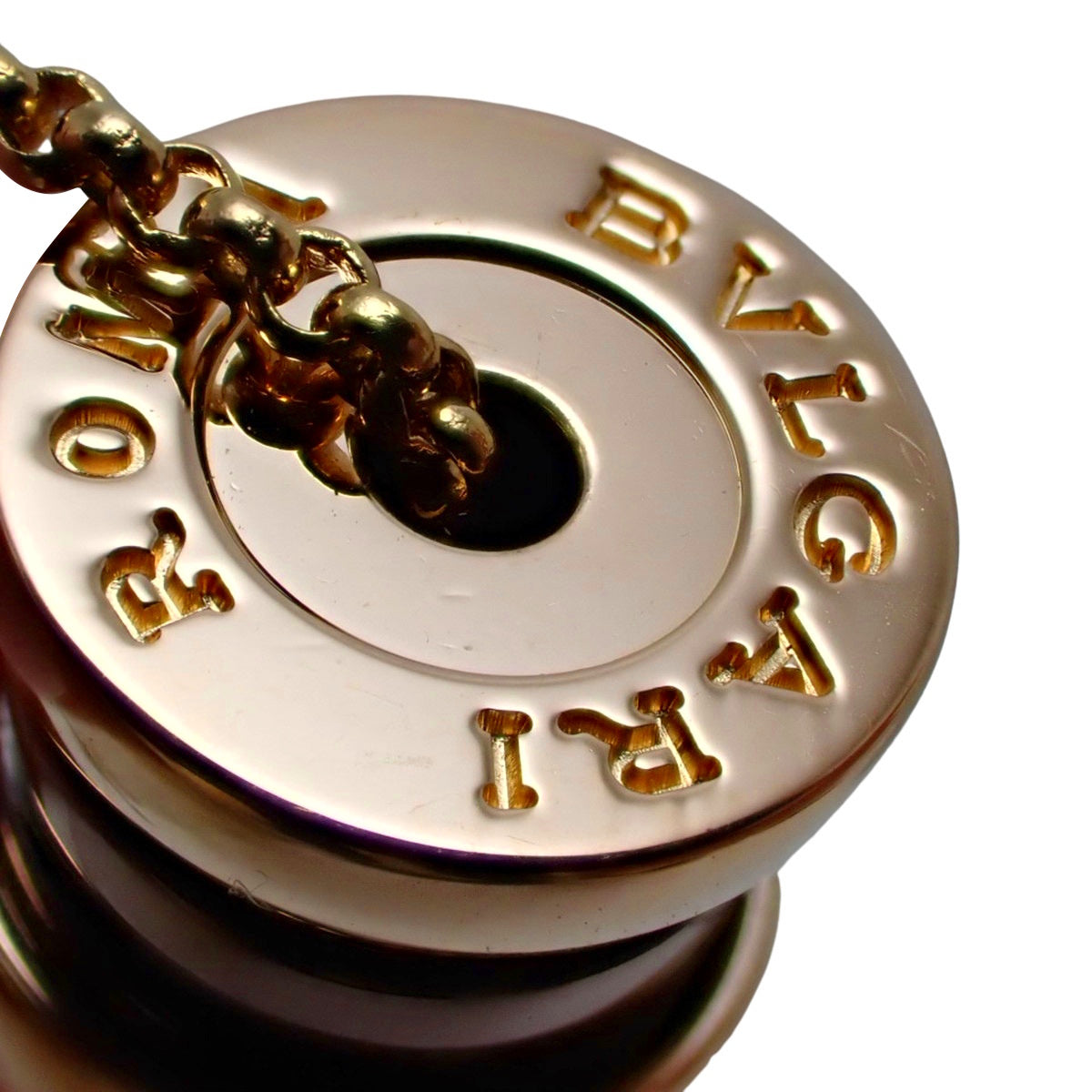 B.zero1 Necklace Pink Gold K18PG Bronze Ceramic 6.9g