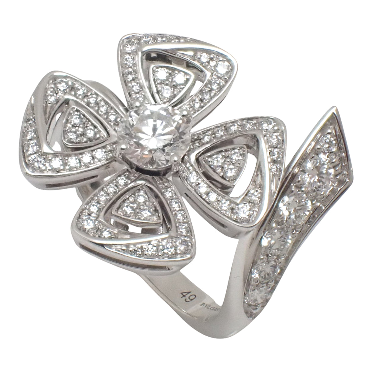 Fiorever Diamond Ring in White Gold, 18K White Gold, 7.4g